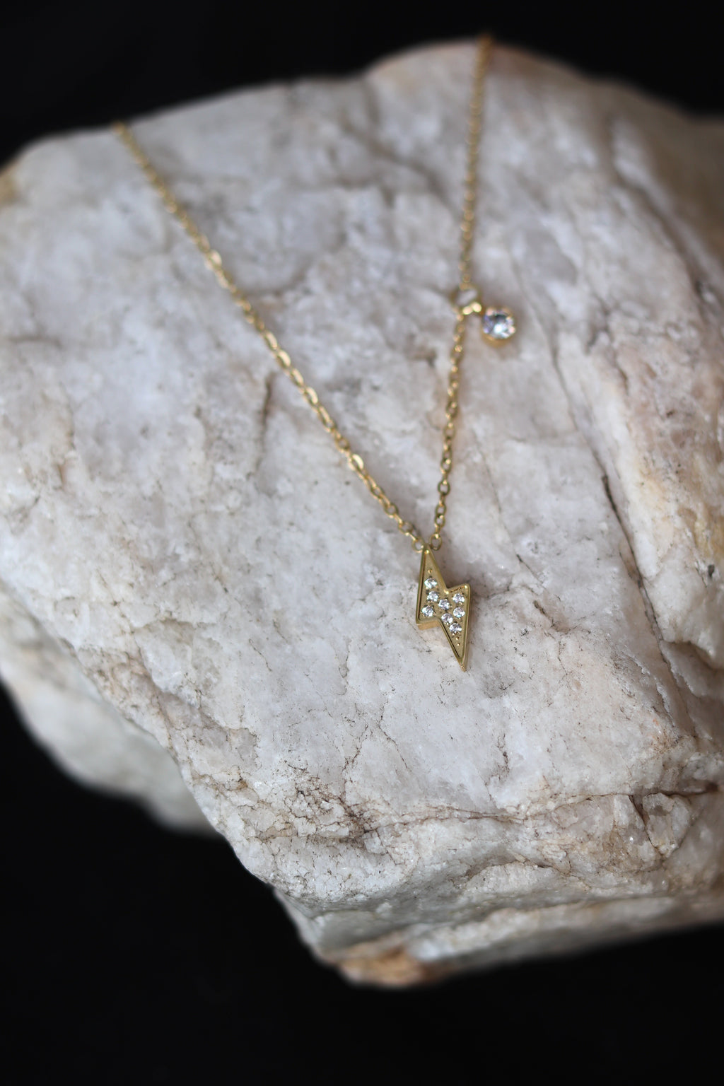 Lightning Bolt Necklace - Stainless Steel