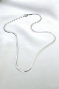 Flat Snake Chain - Silver - Stainless Steel