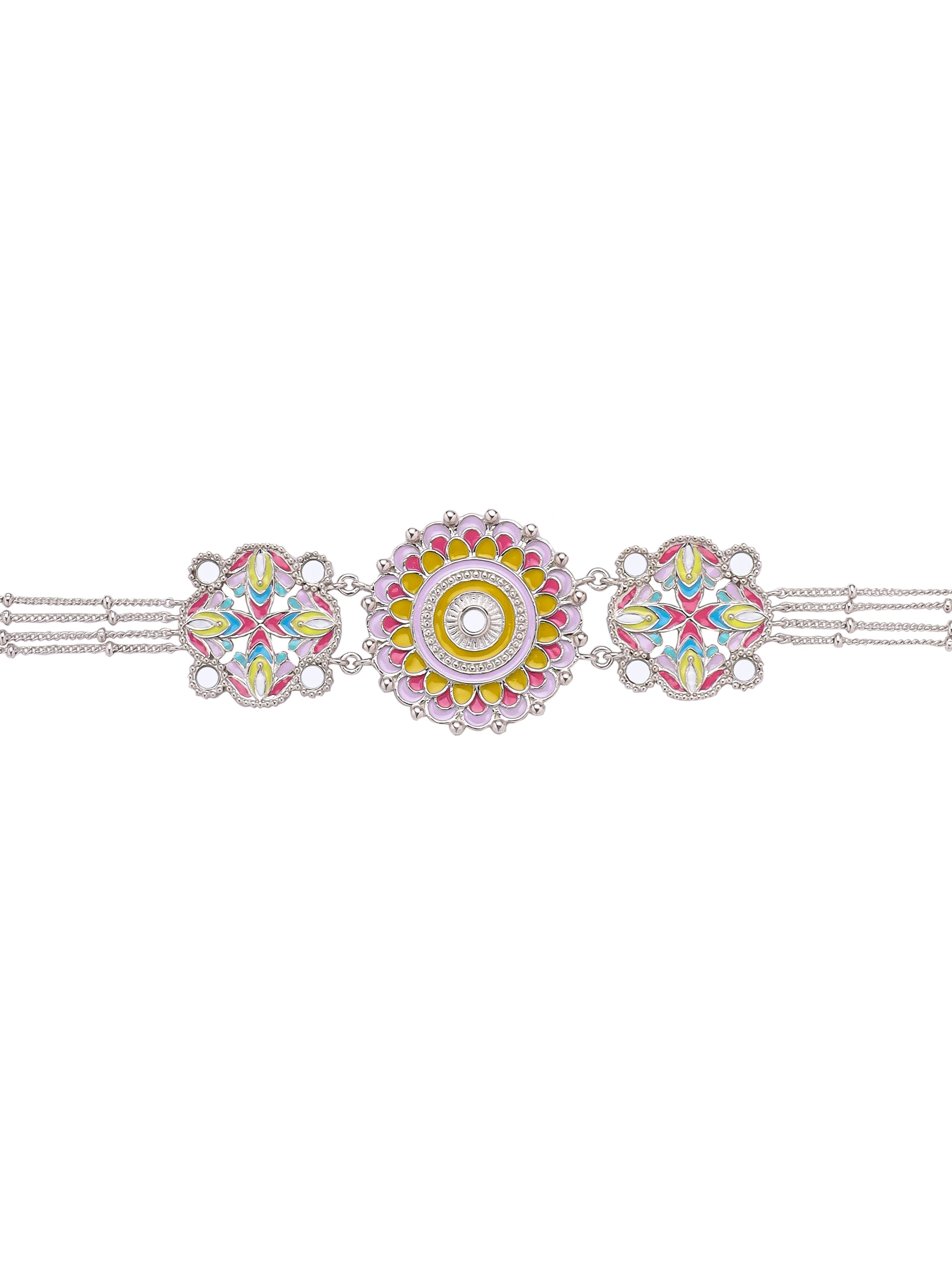Colorful Cascade Multi-Strand Necklace