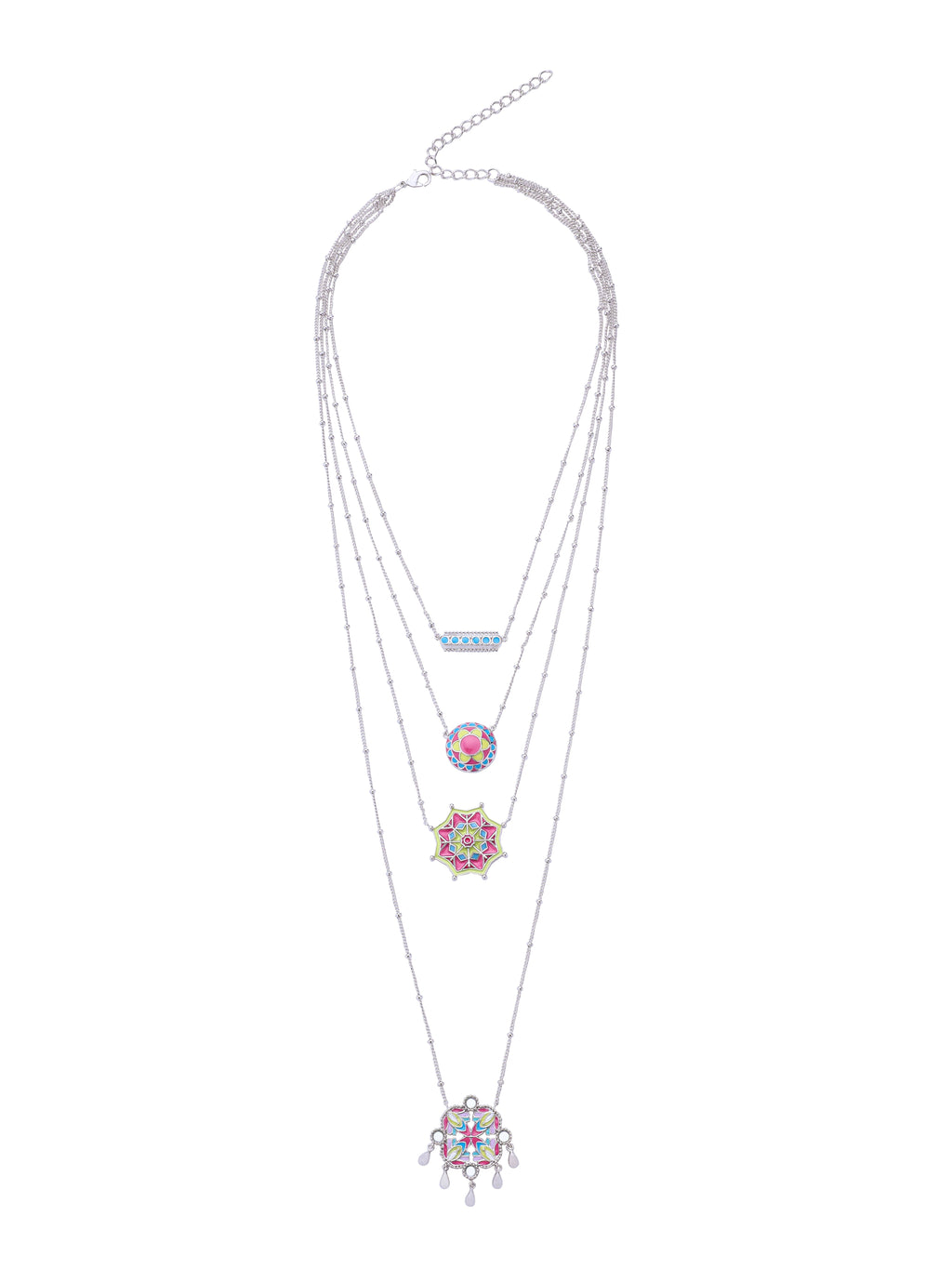 Enchanted Desert Garden Layered Pendant Necklace