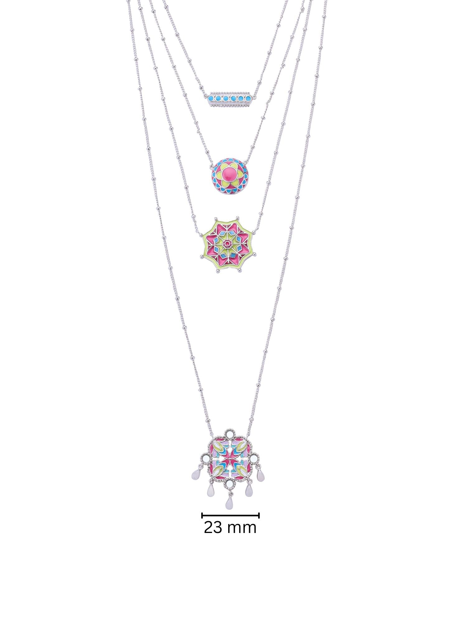 Enchanted Desert Garden Layered Pendant Necklace