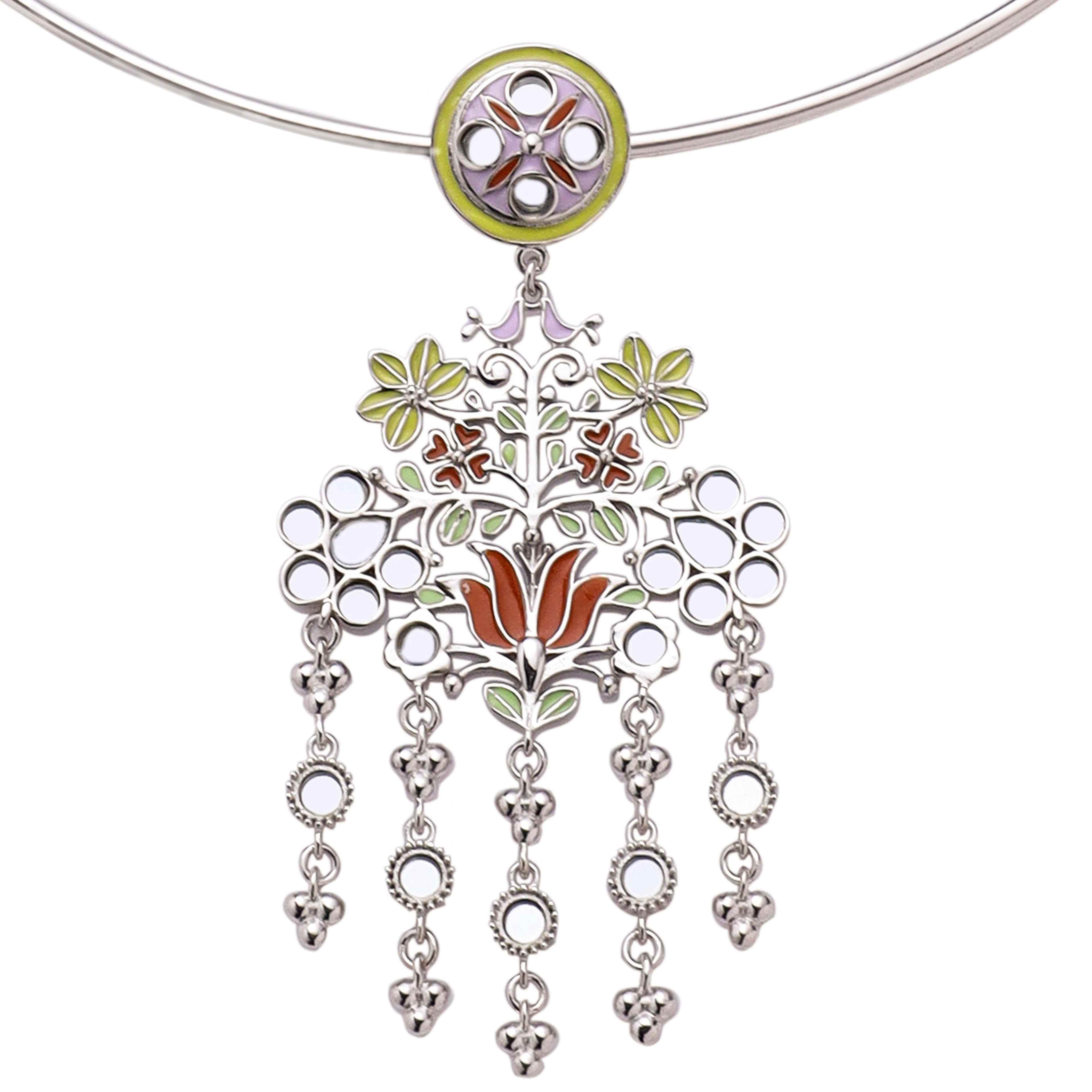 Floral Flock Hasli Necklace