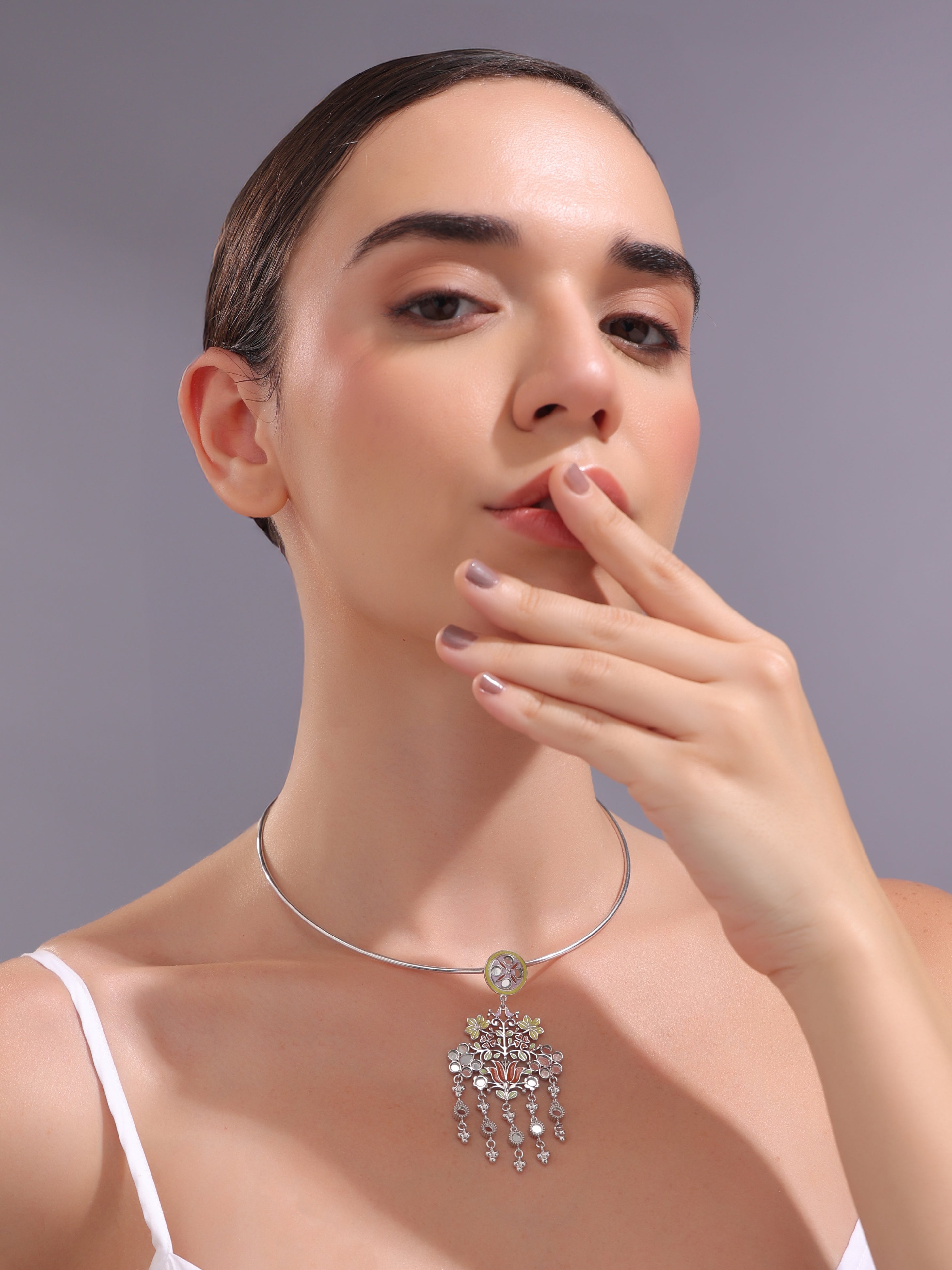 Floral Flock Hasli Necklace