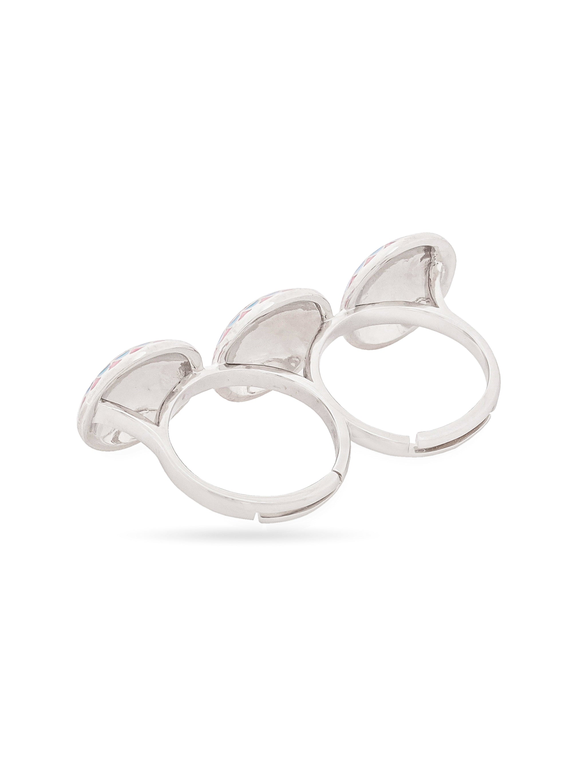 Sunburst Harmony Two-Finger Ring