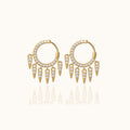 CZ Spike Tassel Stud Earrings
