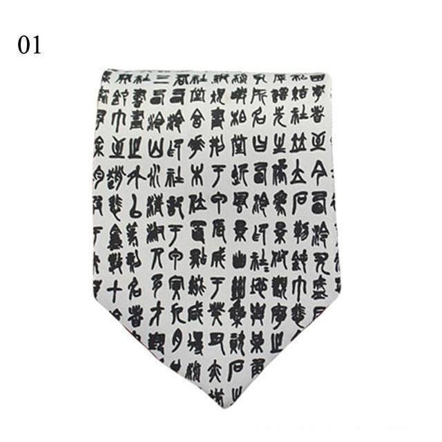 Calligraphy Collection Wide Neckties - 19 Colors & Styles