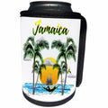 3dRose MacDonald Creative Studios – Jamaica - Man on the beach in Jamaica watching the sunset over the ocean - Can Cooler Bottle Wrap (cc_318268)