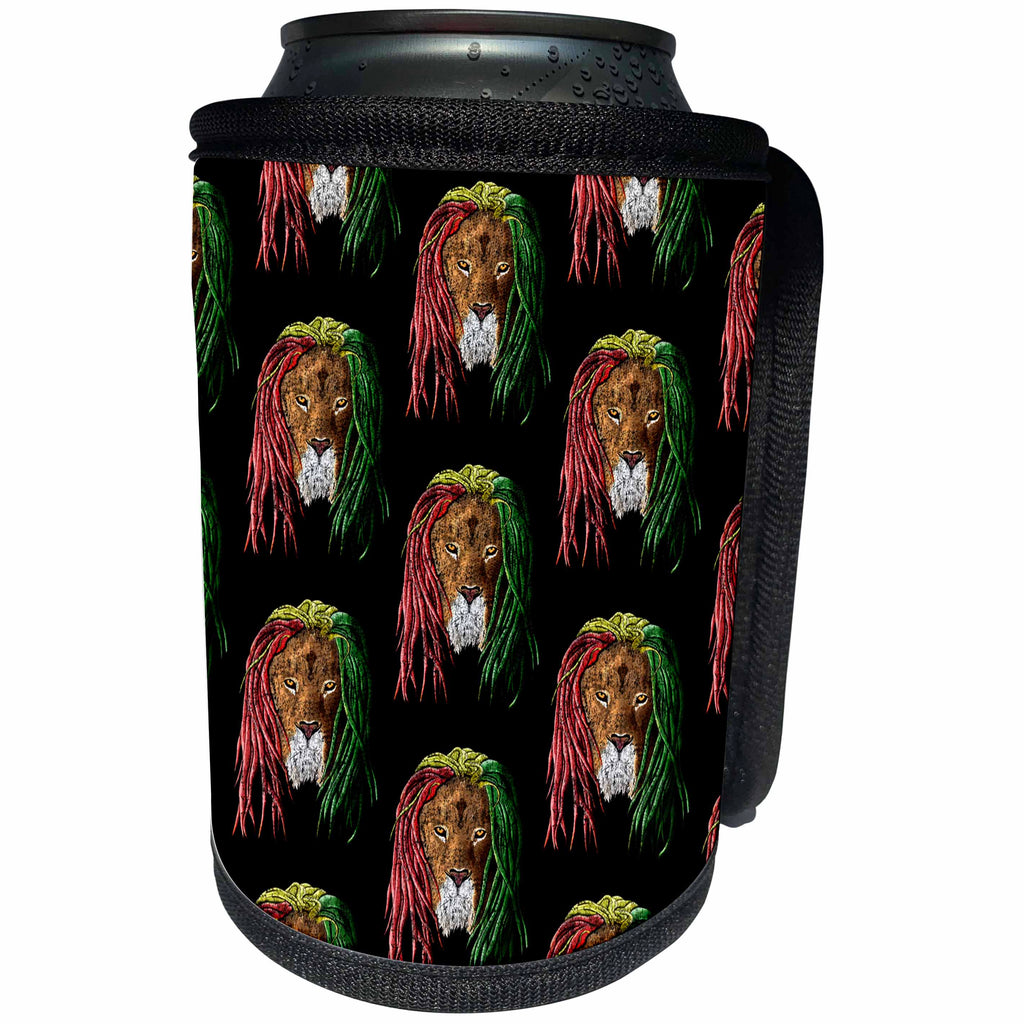 3dRose Jamaican lion that is perfect for Rastafarians and... - Can Cooler Bottle Wrap (cc_352865)