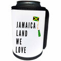 3dRose Image of the words jamaica land we love with jamaican... - Can Cooler Bottle Wrap (cc-361809)