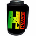 3dRose HI Hawaii vacation design in Jamaican colors. - Can Cooler Bottle Wrap (cc-379537)