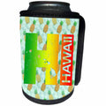 3dRose HI Hawaii vacation design in Jamaican colors over... - Can Cooler Bottle Wrap (cc-379539)