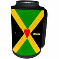 3dRose Florene Love of Country Flags - I Love Jamaica - Can Cooler Bottle Wrap (cc_51532)