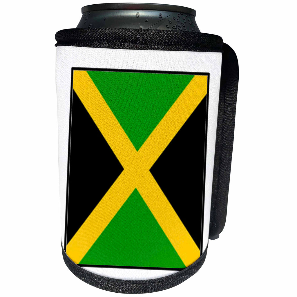3dRose Florene World Flag Buttons - Photo of Jamaica Flag Button - Can Cooler Bottle Wrap (cc_80983)