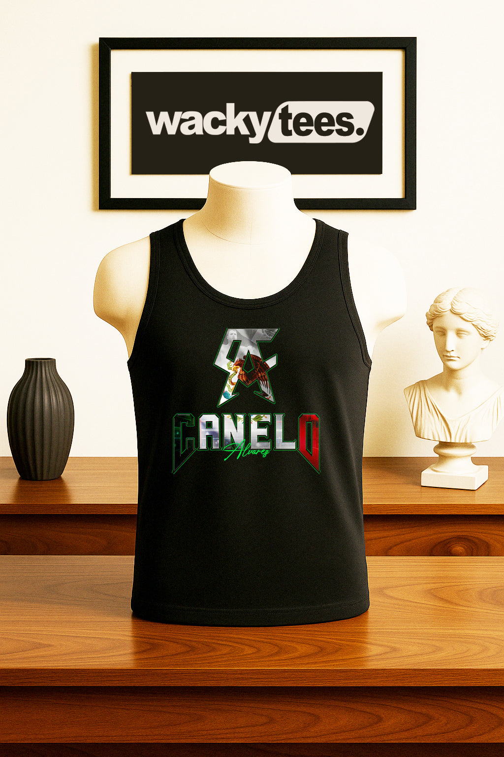Canelo Alvarez CA Mexican Flag Boxing Distressed 1 Graphic Tee Shirt