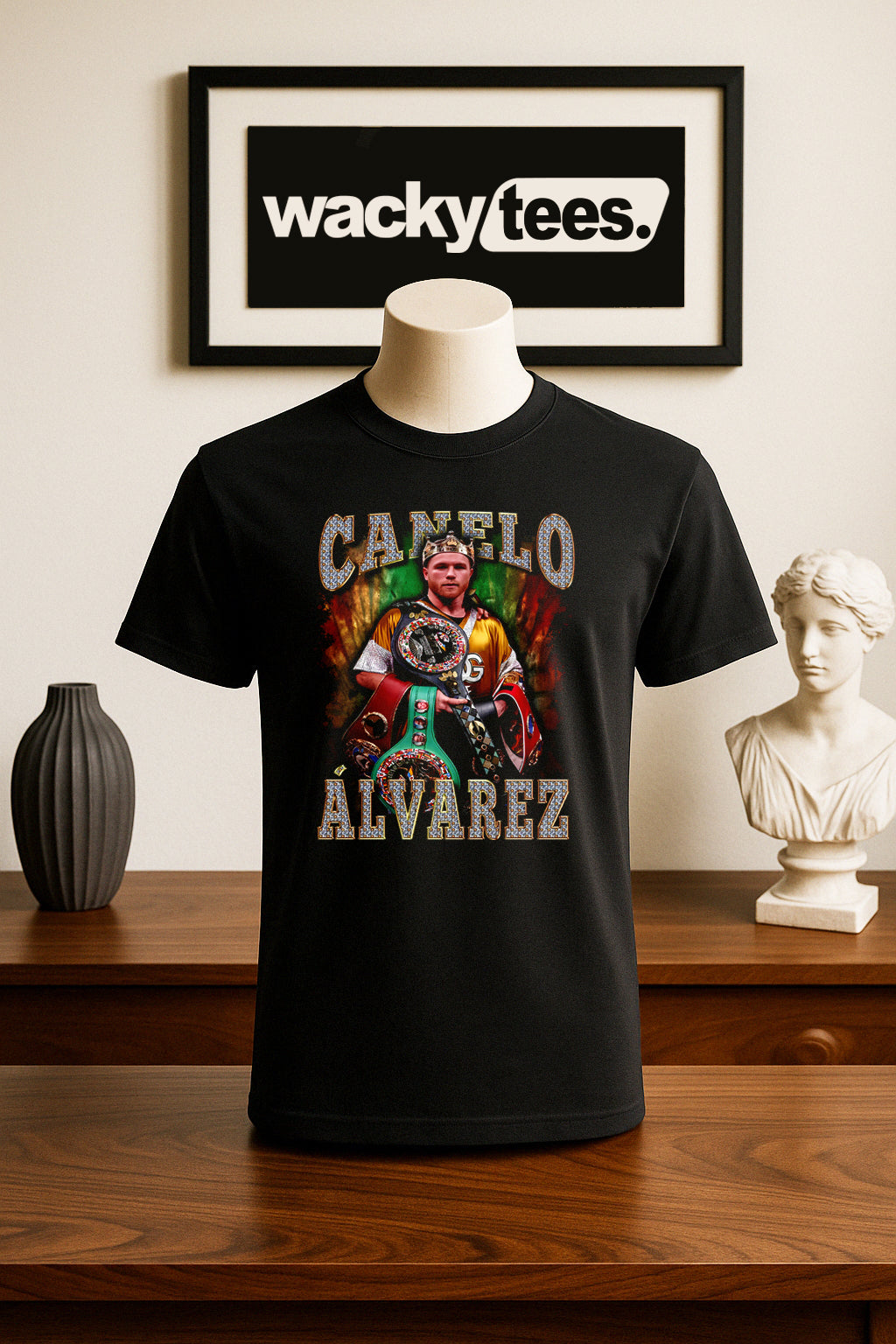 Canelo Alvarez El Rey Del Boxeo The King Boxing Distressed Graphic Tee Shirt