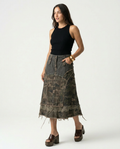 Daring Camouflage Lace Maxi Skirt