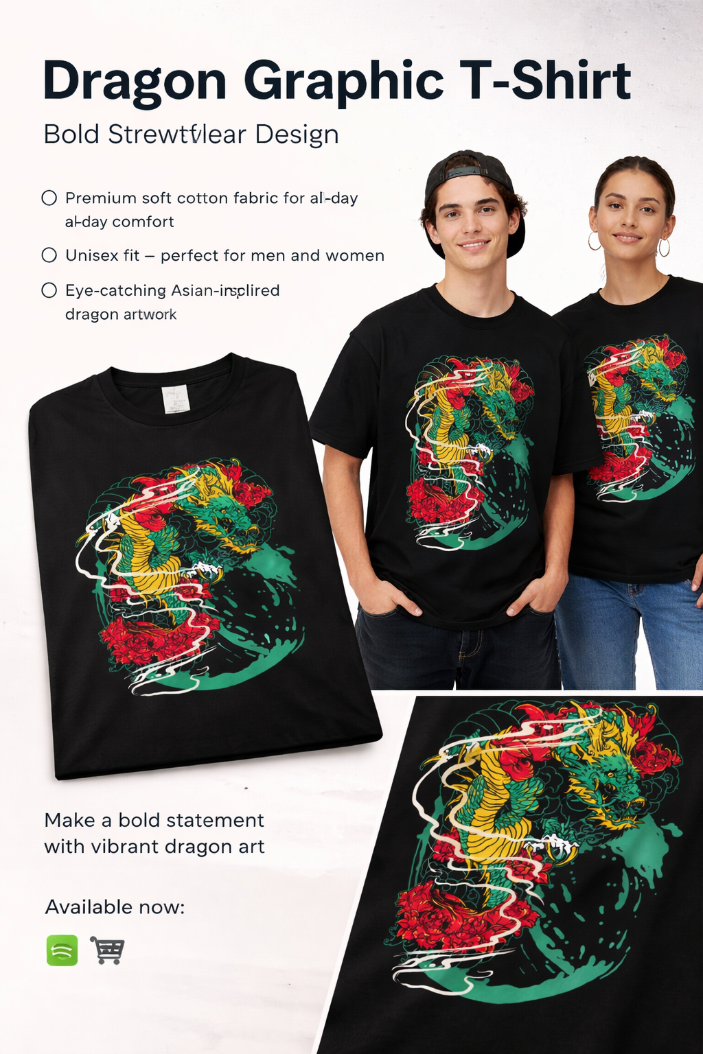 Dragon Graphic T-Shirt – Bold Streetwear Style