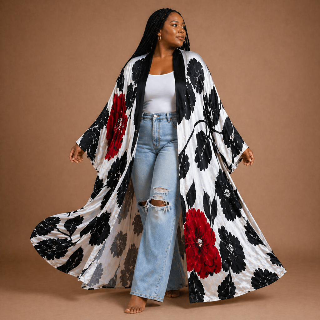 Winter Rose Kimono