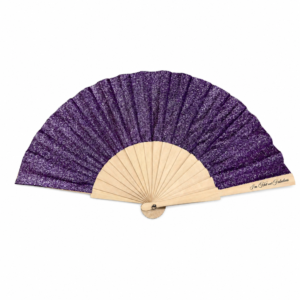 Purple Sparkle Hand Fan
