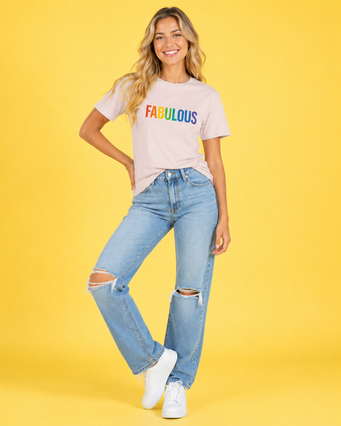 FABULOUS Rainbow Statement T-Shirt