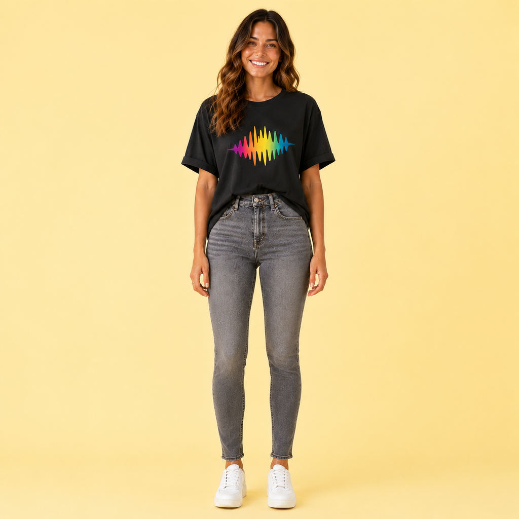 Rainbow Frequency Relaxed T-Shirt