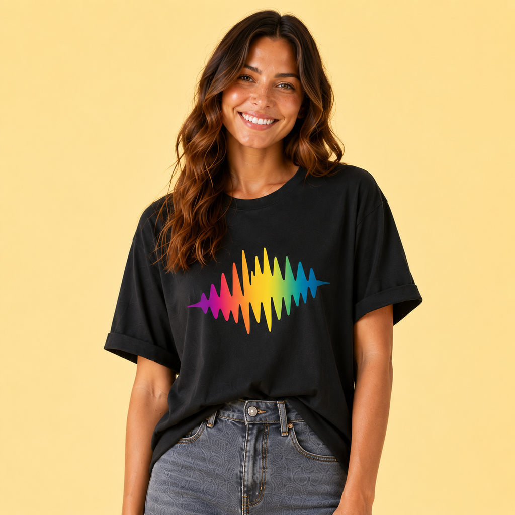 Rainbow Frequency Relaxed T-Shirt