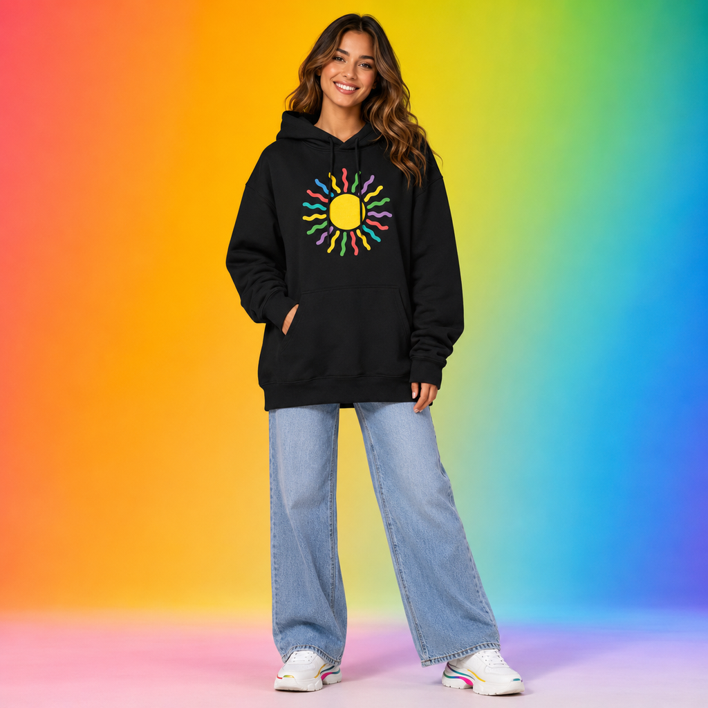 The Enchanted Rainbow Sun Hoodie