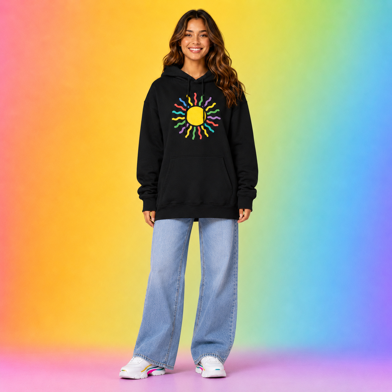 The Enchanted Rainbow Sun Hoodie