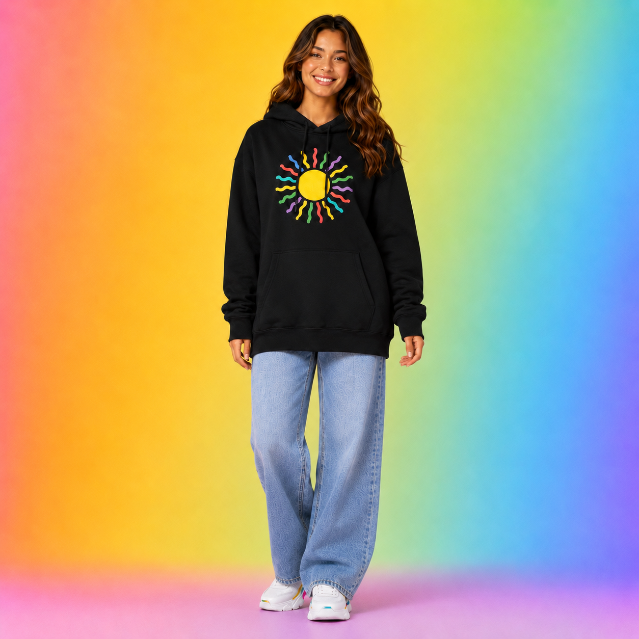 The Enchanted Rainbow Sun Hoodie