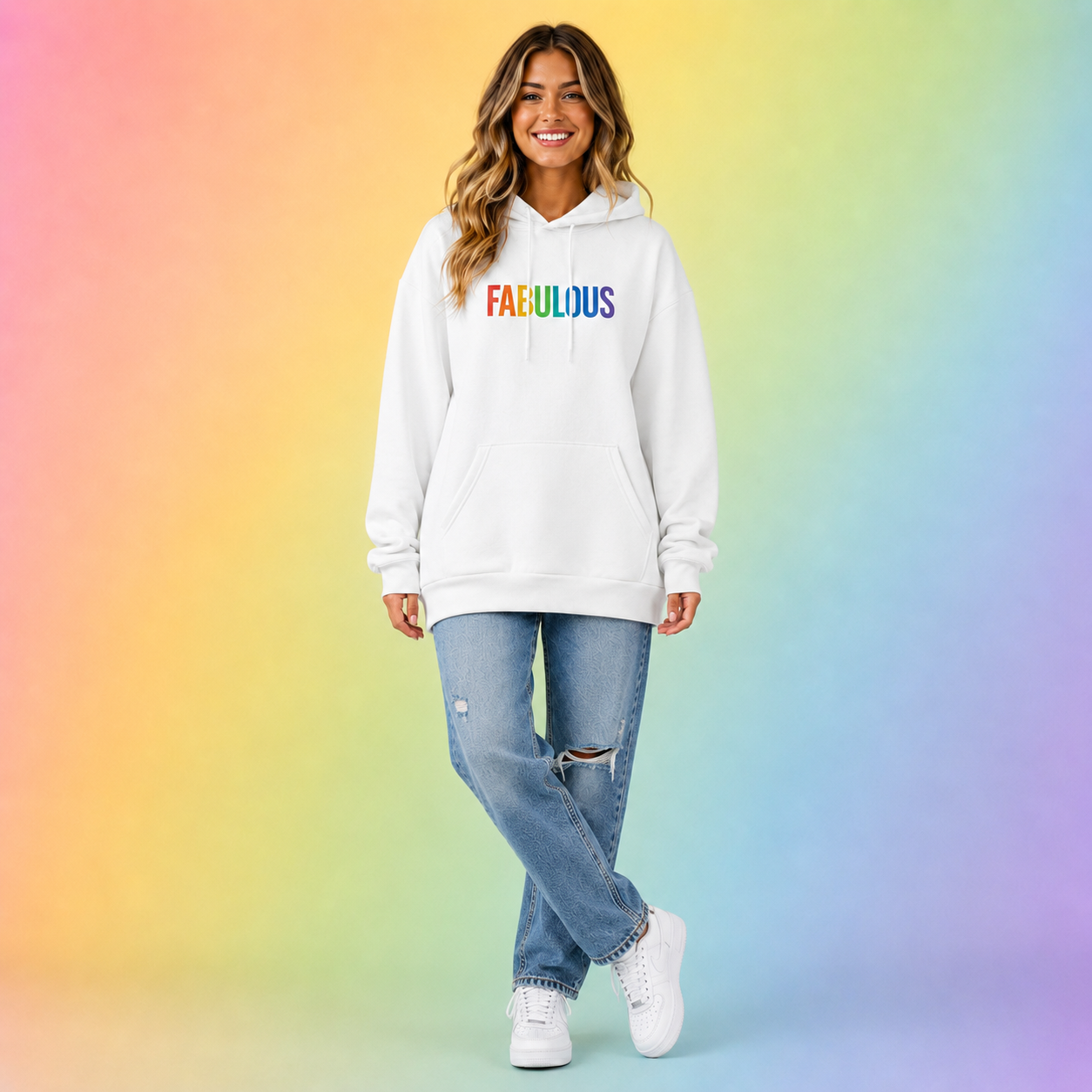 FABULOUS Rainbow Statement Hoodie