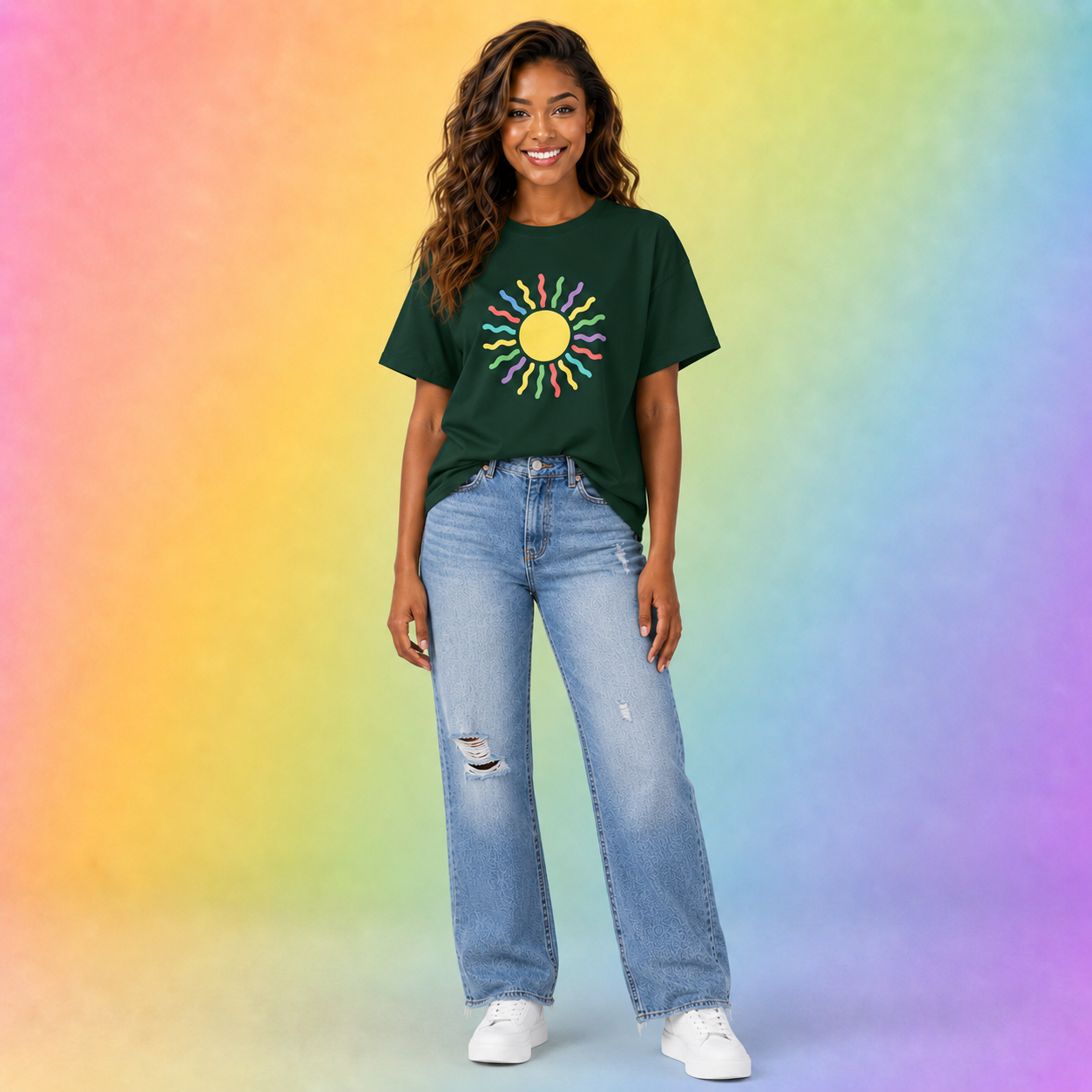 Enchanted Rainbow Sun T-Shirt