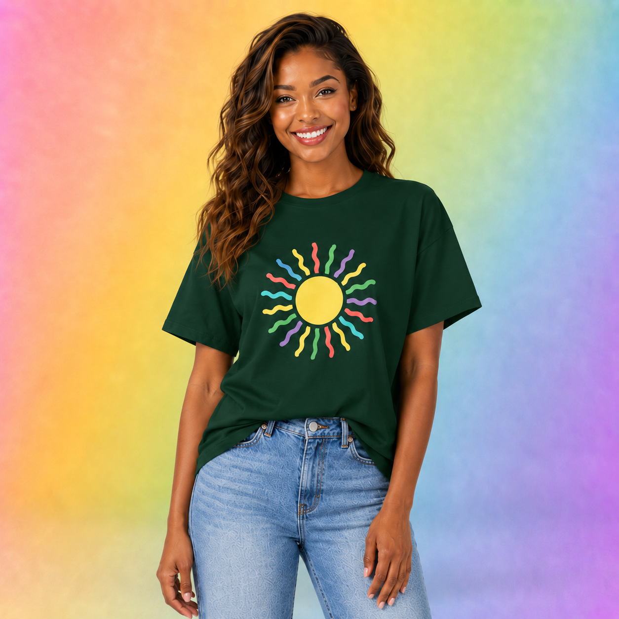 Enchanted Rainbow Sun T-Shirt