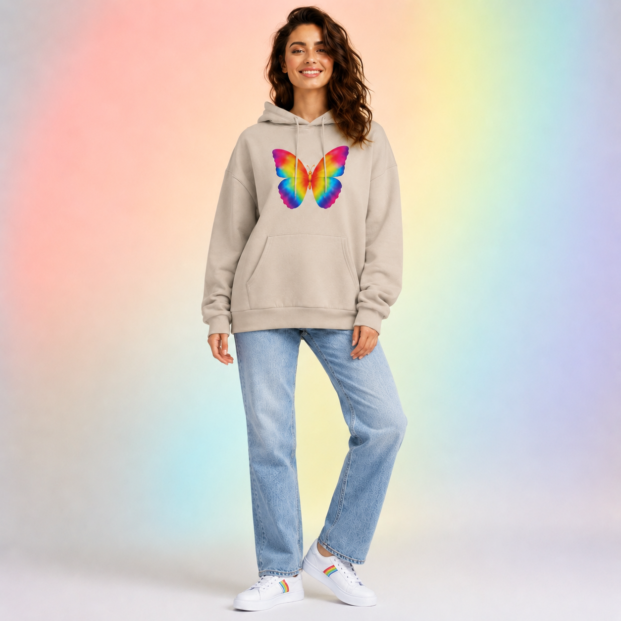 Rainbow Butterfly Sweatshirt