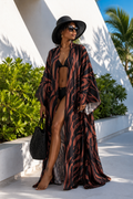 Mocha Rhythm Kimono