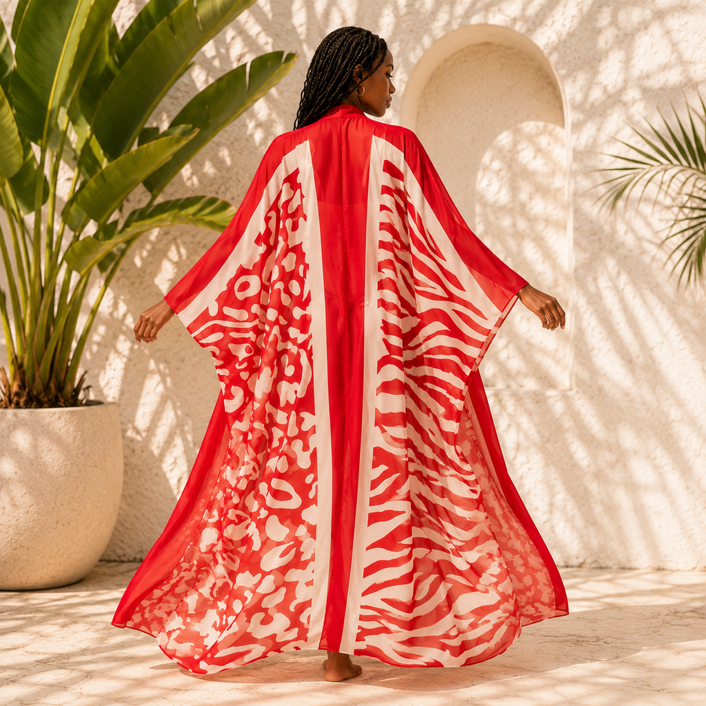 Wild Rouge Sheer Cover Up Kimono