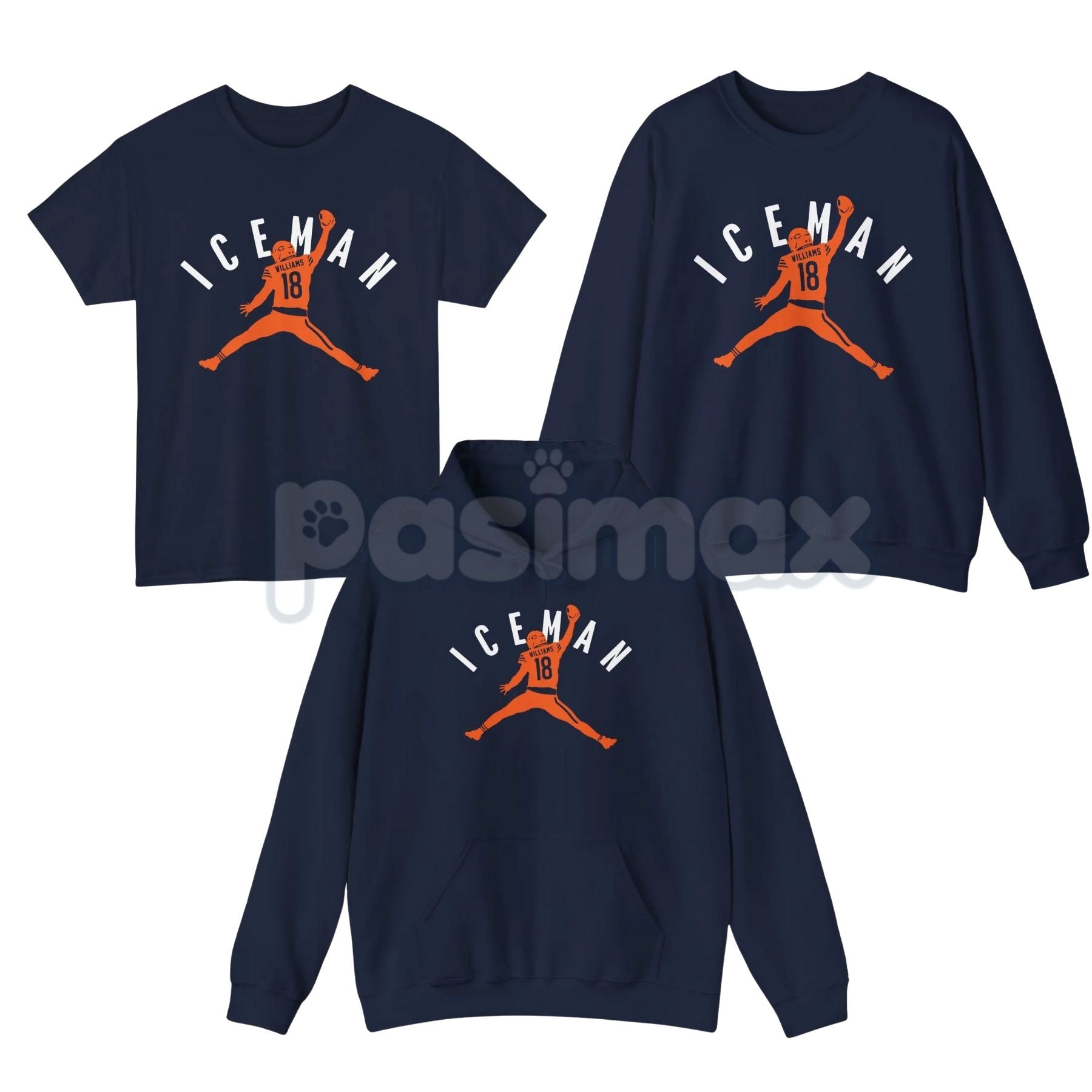 Chicago Jumpman Caleb "Iceman" Williams – QB1 Football Cotton Unisex T-Shirt, Sweatshirt & Hoodie
