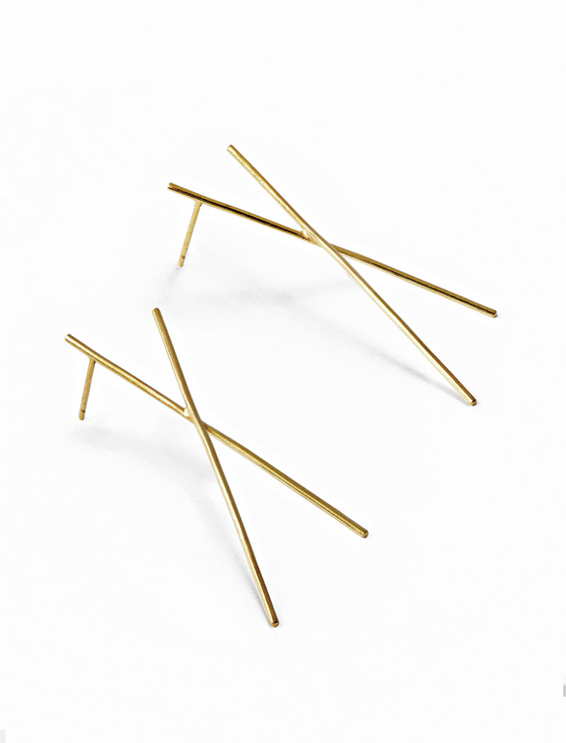 CHOPSTICK Long Earrings | Sterling Silver