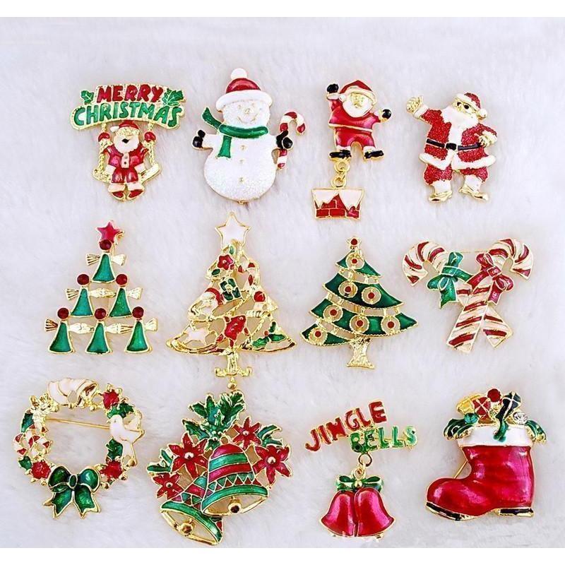 Christmas Collection Brooch Boutonnieres - 12 Styles