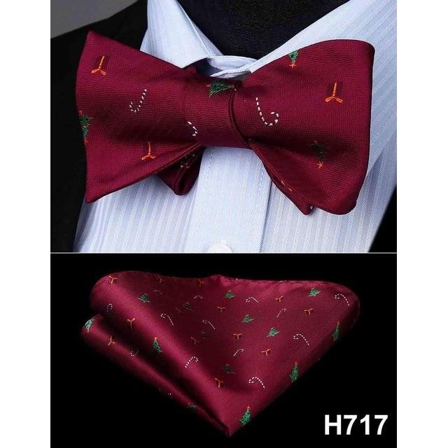 Christmas Holiday Collection Silk Bow Ties & Handkerchiefs