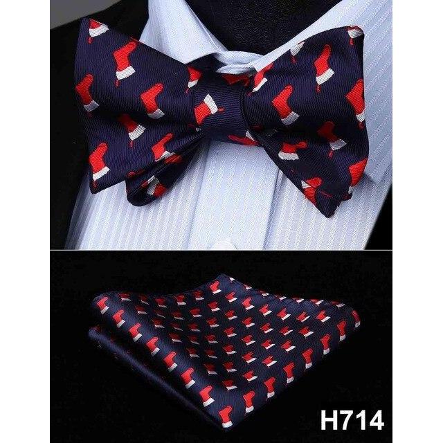 Christmas Holiday Collection Silk Bow Ties & Handkerchiefs