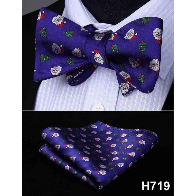 Christmas Holiday Collection Silk Bow Ties & Handkerchiefs