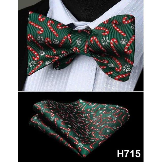 Christmas Holiday Collection Silk Bow Ties & Handkerchiefs