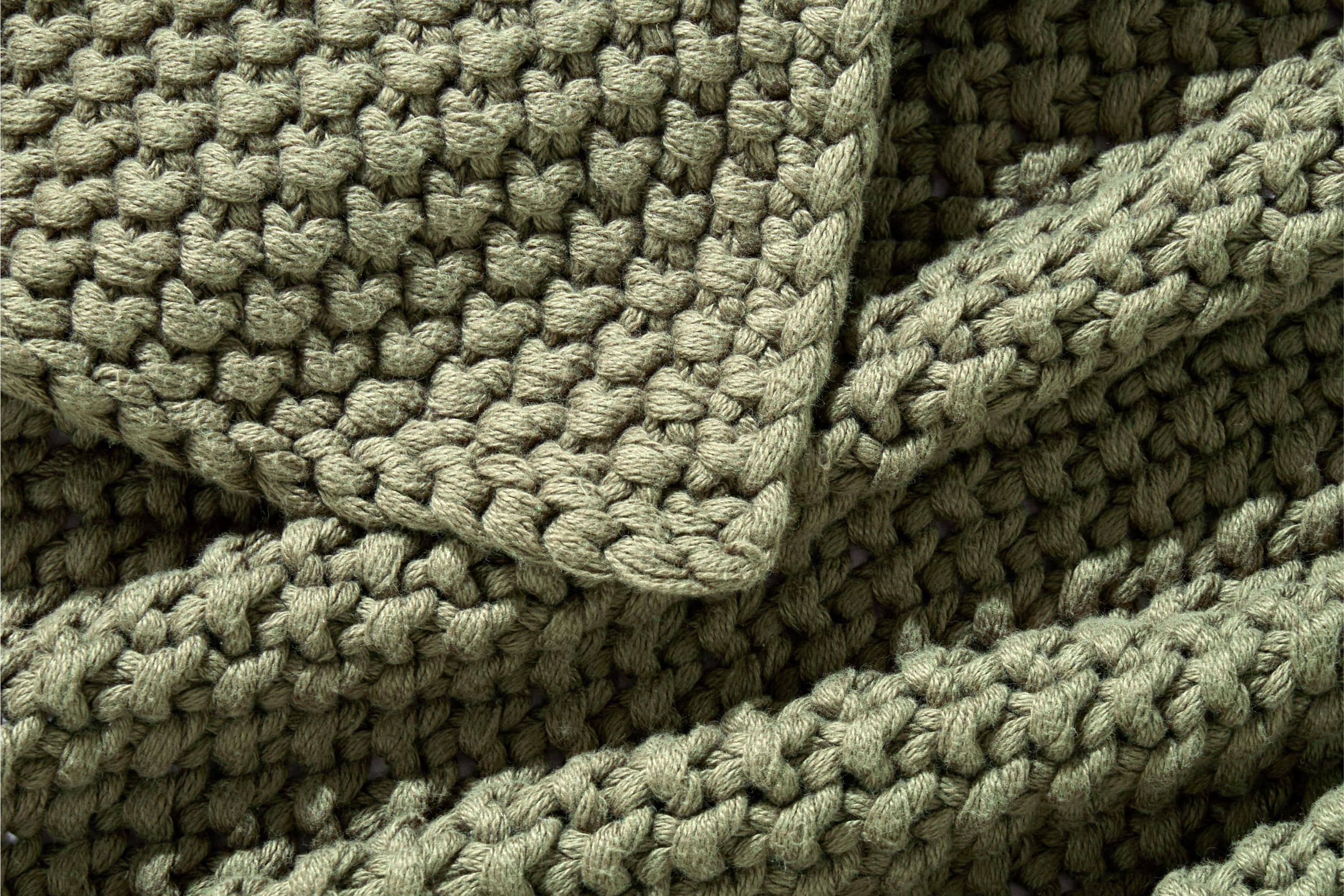 Seed Stitch Cotton Throw Blanket