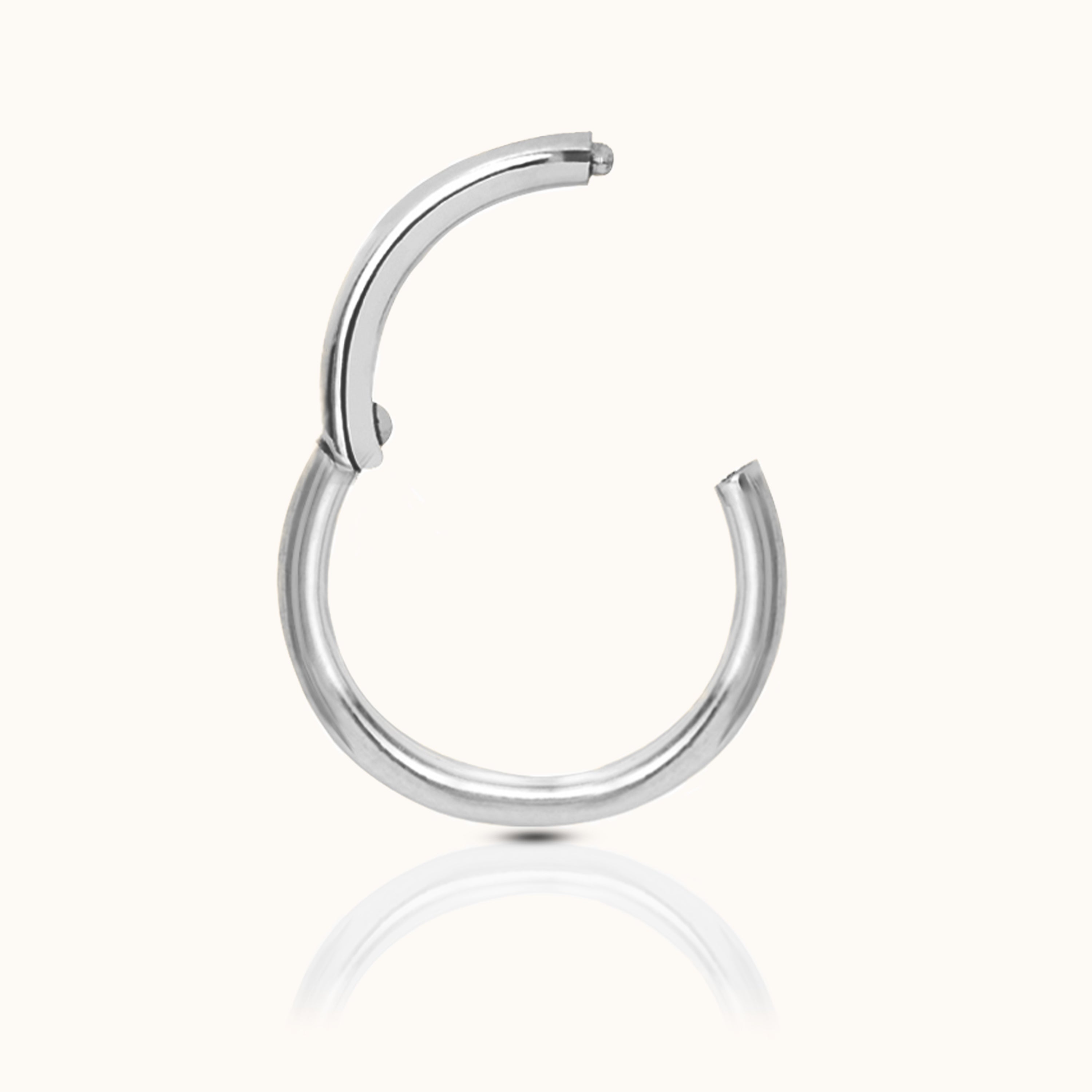 Classic Clicker 10mm Titanium Hinged Nap Hoop Earring