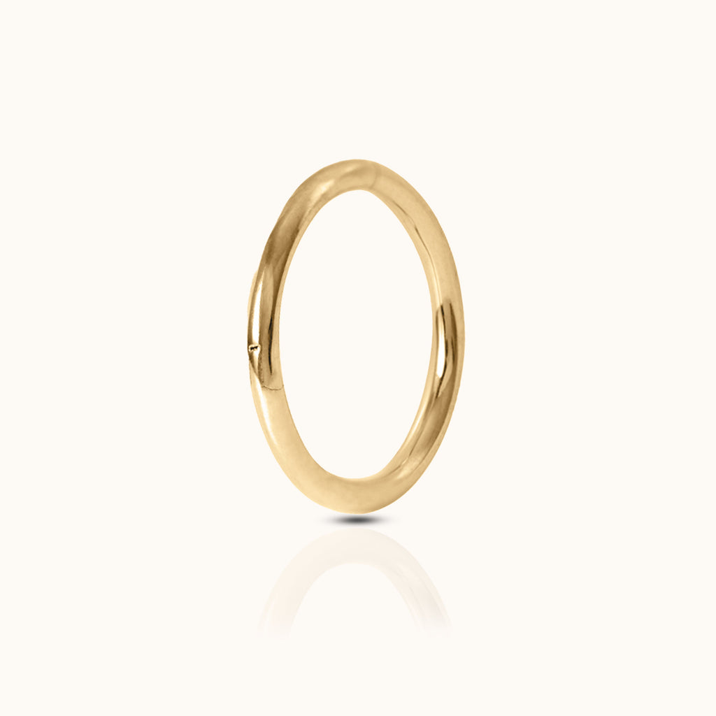 Classic Clicker 12mm Titanium PVD Gold Hinged Nap Hoop Earring