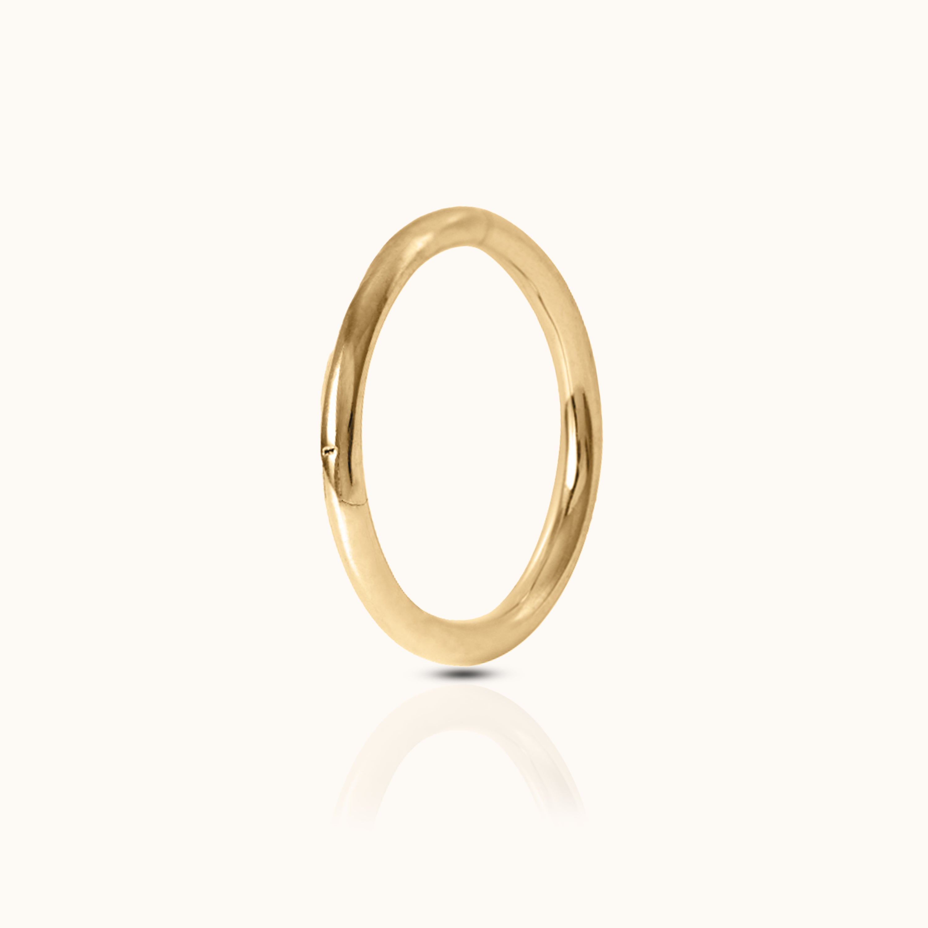 Classic Clicker 12mm Titanium PVD Gold Hinged Nap Hoop Earring