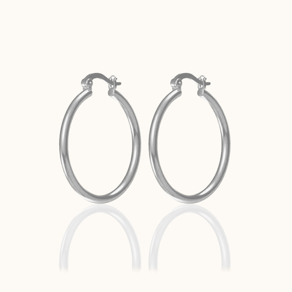 Sterling Silver Classic Hoop Earrings