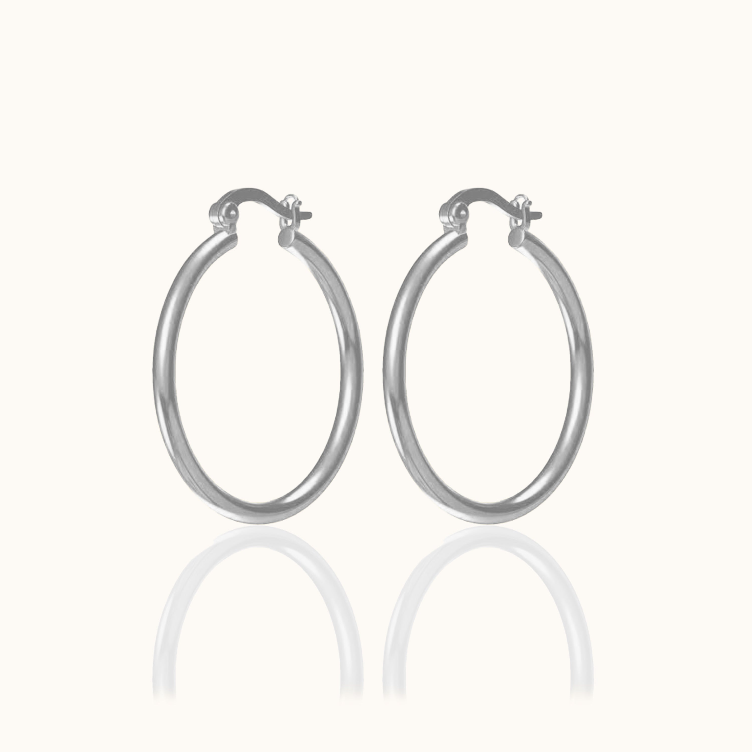 Sterling Silver Classic Hoop Earrings