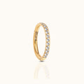 Classic CZ Clicker 10mm Titanium PVD Gold Hinged Hoop Earring