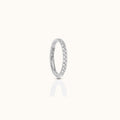 Classic CZ Clicker 6mm Titanium Hinged Hoop Earring
